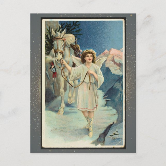 Cartão de Natal Religioso Vintage (Frente)