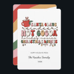 Cartão de Natal Retroativo Colorido<br><div class="desc">Esta é a estação para se divertir! Este Cartão de Natal retrógrado apresenta uma lista de atividades de feriado divertidas,  enquanto o dorso tem um padrão colorido de ondas retrógradas em cores de Natal sem som. É a maneira perfeita de desejar a sua família e amigos boas festas.</div>