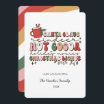 Cartão de Natal Retroativo Colorido<br><div class="desc">Esta é a estação para se divertir! Este Cartão de Natal retrógrado apresenta uma lista de atividades de feriado divertidas,  enquanto o dorso tem um padrão colorido de ondas retrógradas em cores de Natal sem som. É a maneira perfeita de desejar a sua família e amigos boas festas.</div>