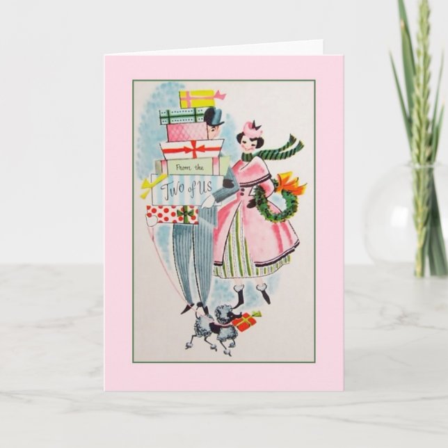 Cartão De Natal Retroativo Dos Dois De Nós (Frente)
