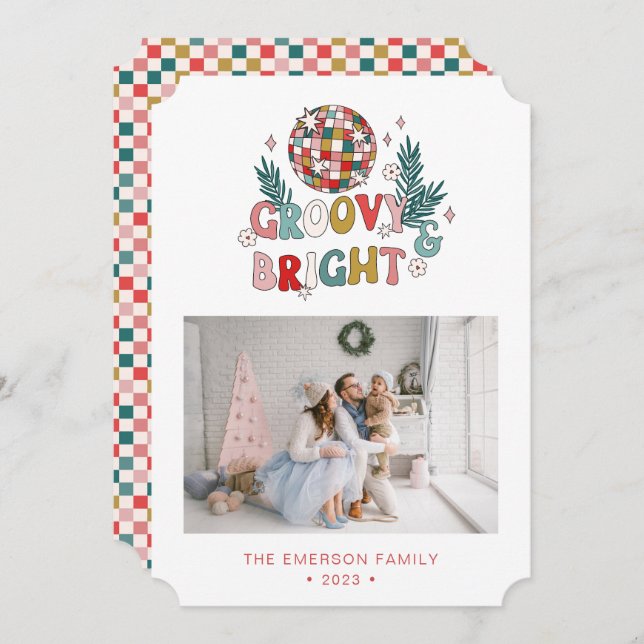 Cartão de Natal Retroativo para Fotografias (Frente/Verso)