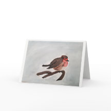 cartão de natal Robin