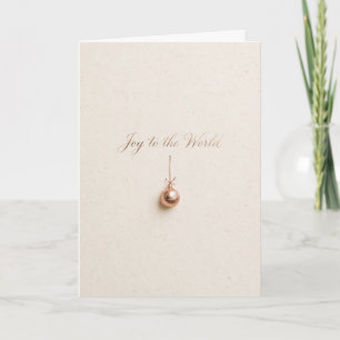 Cartão de Natal Rose Gold Joy to the World