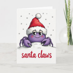 Cartão de Natal Roxo Caprichoso