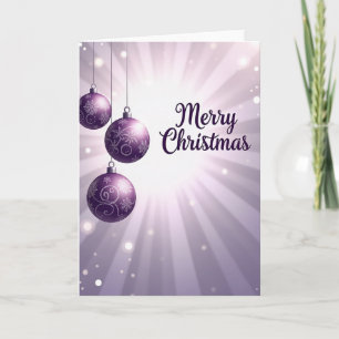 Cartão de Natal Roxo Elegante