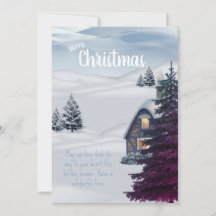 Cartão de Natal Russo de inverno para a Cabina de 