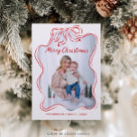 Cartão de Natal Rustic Hand Desenhado Red Arco<br><div class="desc">Deseje a todos que conheçam um feriado muito feliz com este cartão com fotos adorável! Edite facilmente a foto,  o nome da família e a mensagem no verso!</div>
