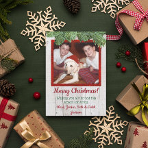 Cartão de Natal Rustic Wood and Pine