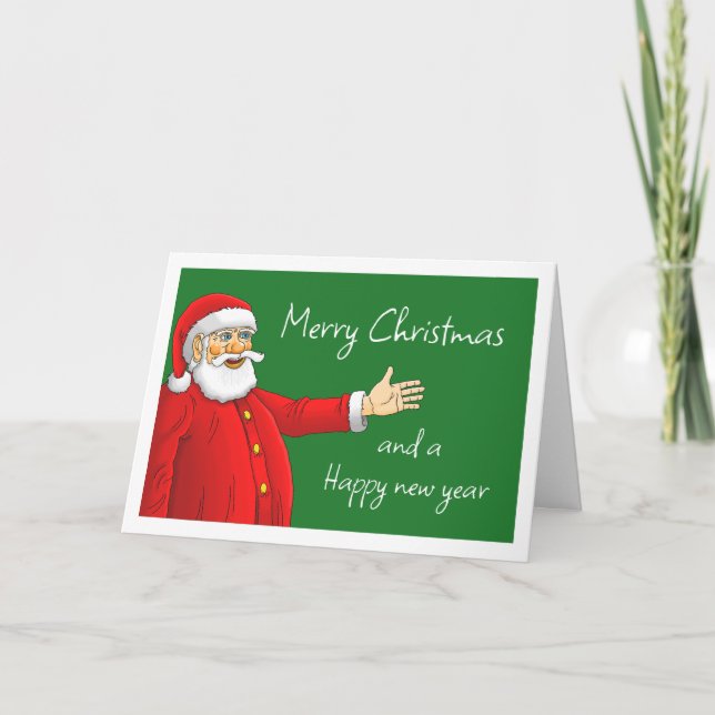 Cartão de Natal Santa Claus (Frente)