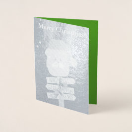 Cartão de Natal Santa Claus Silver Foil