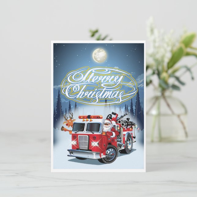 cartão de Natal saudação (Em pé/Frente)