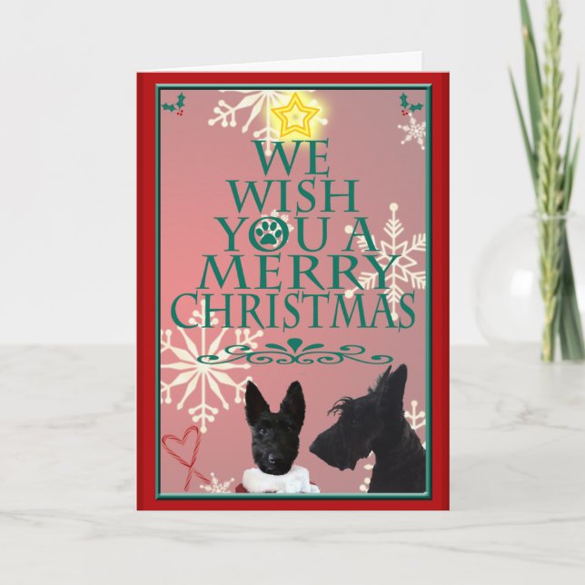 Cartão de Natal Scottie (Frente)