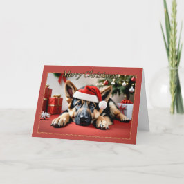 Cartão de Natal Shepherd Pup