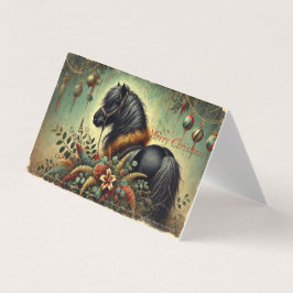 Cartão de Natal Shetland Pony