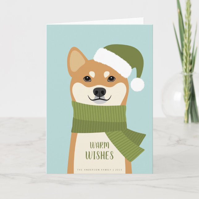 Cartão de Natal Shiba Inu (Frente)