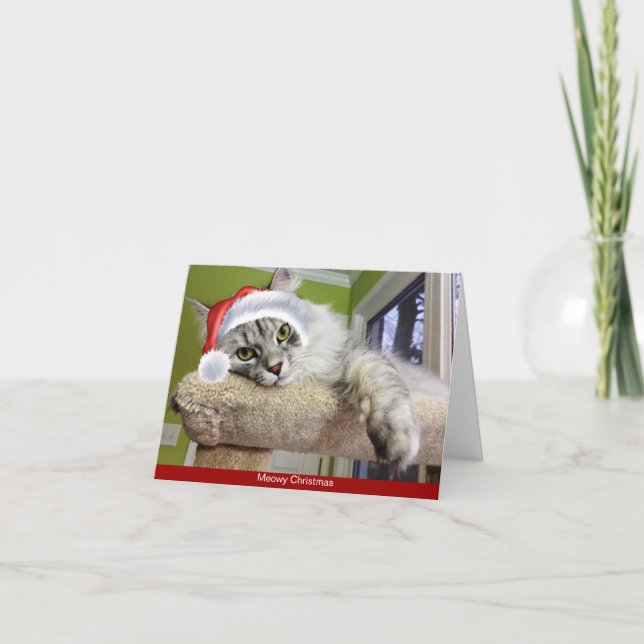 Cartão de Natal Siberian Cat (Frente)