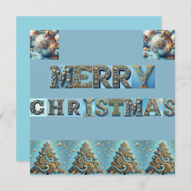 cartão de natal simples (Frente/Verso)