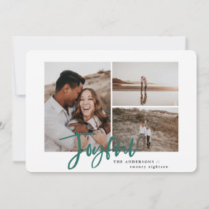 Cartão de natal simples e elegante multifoto