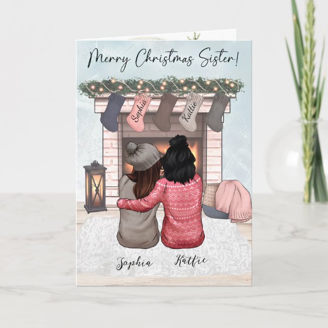 Cartão de Natal simples personalizado para o melho (Frente)