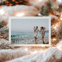 Cartão de Natal Simplicidade Foto Férias