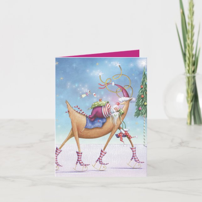 Cartão De Natal Sísmico - Ás De Corações Leiteiras (Frente)