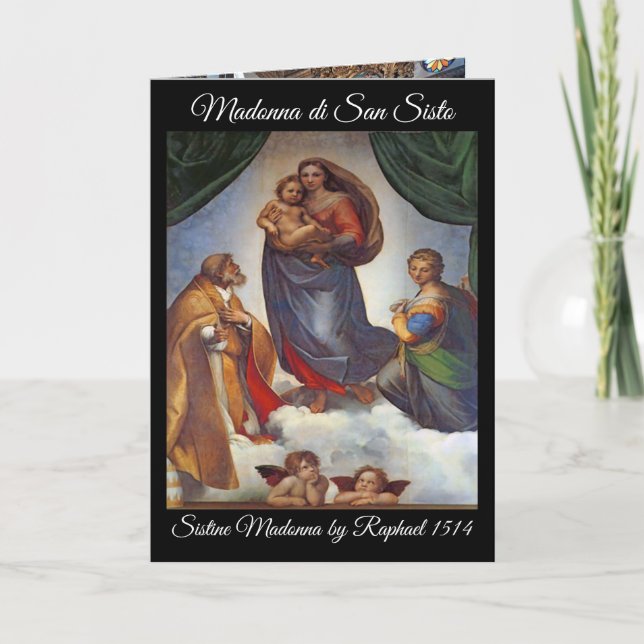 Cartão de Natal Sistine Madonna (Frente)