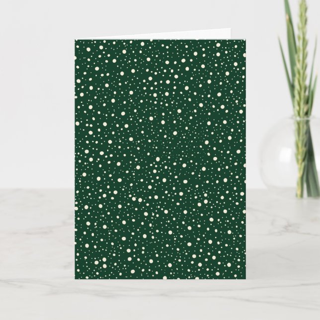 Cartão de Natal Snow Dot (Frente)