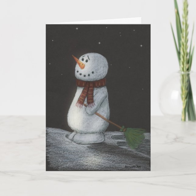 Cartão de Natal Snowman (Frente)