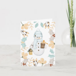 Cartão de Natal Snowman | Saudações Festivas do in