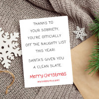 Cartão de Natal Sólido, Simples Sober Xmas