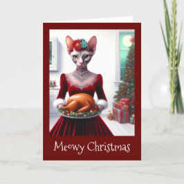 Cartão de Natal | Sphynx Cat Lady Xmas Turquia