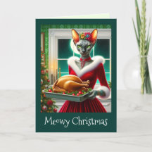 Cartão de Natal | Sphynx Cat Lady Xmas Turquia