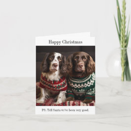 Cartão de Natal Springer Spaniel Cães