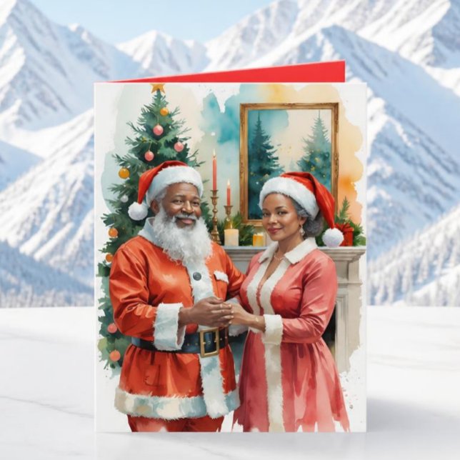 Cartão de Natal Sr e Sra Claus (Criador carregado)