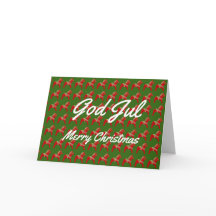 Cartão de Natal sueco e inglês