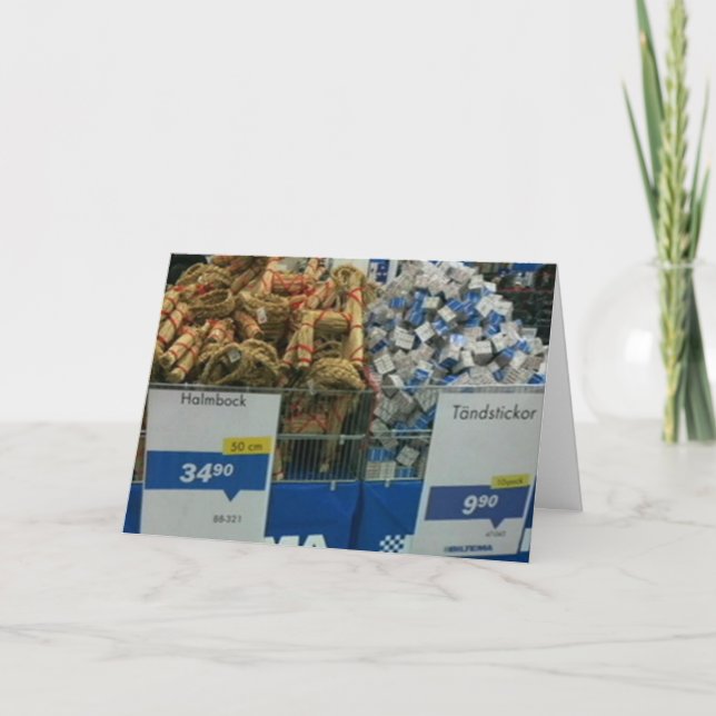 Cartão de Natal Sueco Engraçado (Frente)