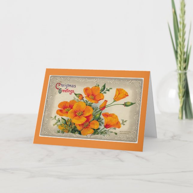 Cartão de Natal Tradicional à Antiga (Frente)