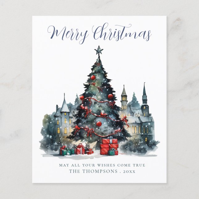 Cartão de Natal Tradicional para Cena de Natal (Frente)