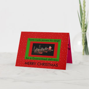 Cartão de natal trenó