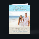 Cartão de Natal Tropical Beach<br><div class="desc">Cartão de Natal Tropical Beach. Personalize com sua própria mensagem e foto.</div>