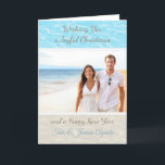 Cartão de Natal Tropical Beach<br><div class="desc">Cartão de Natal Tropical Beach. Personalize com sua própria mensagem e foto.</div>