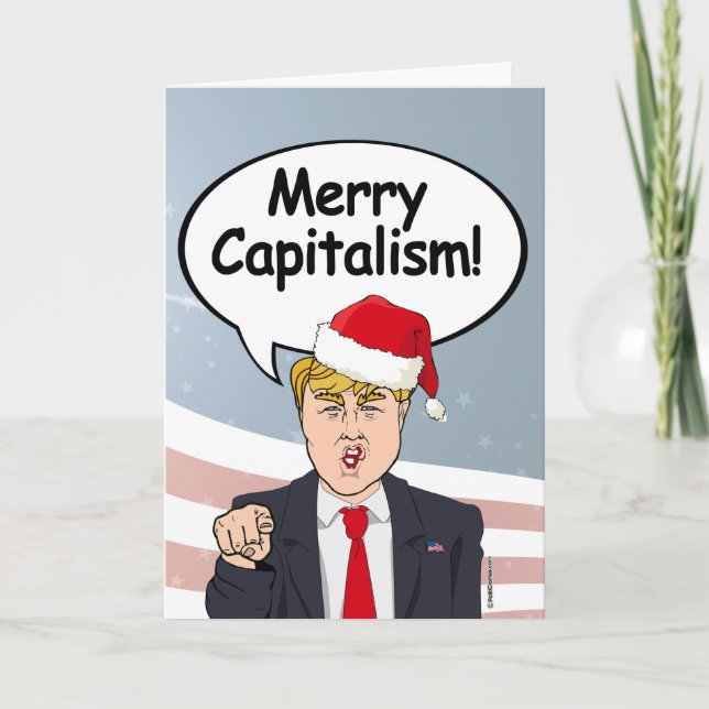 Cartão de Natal Trump - Capitalismo Feliz - (Frente)