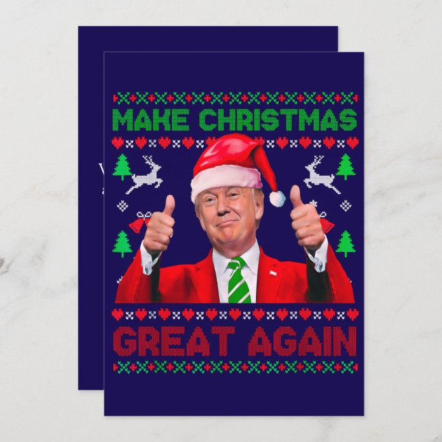 Cartão de Natal Trump, Faça Excelente De Natal Nov (Frente/Verso)