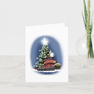 Cartão de Natal Tugboat
