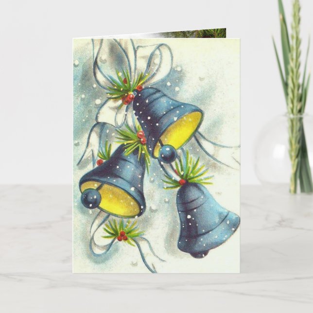 Cartão de natal Vantage com sinos (Frente)