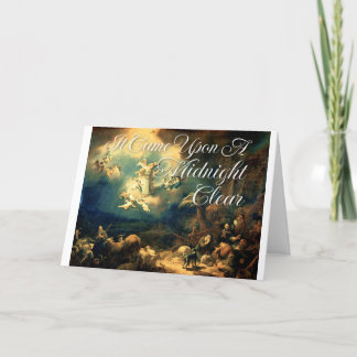 Cartão de Natal veio em uma noite clara meia-noite