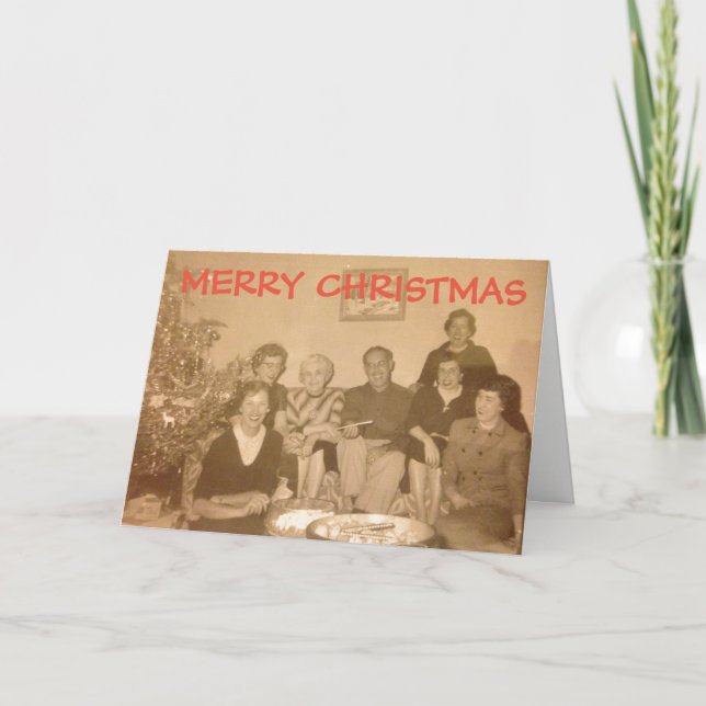 Cartão de Natal velho e fascinado (cerca de 1950) (Frente)