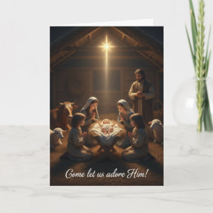 Cartão de Natal Venha, deixe-nos adorá-lo