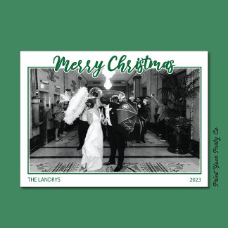 Cartão de Natal Verde Feliz