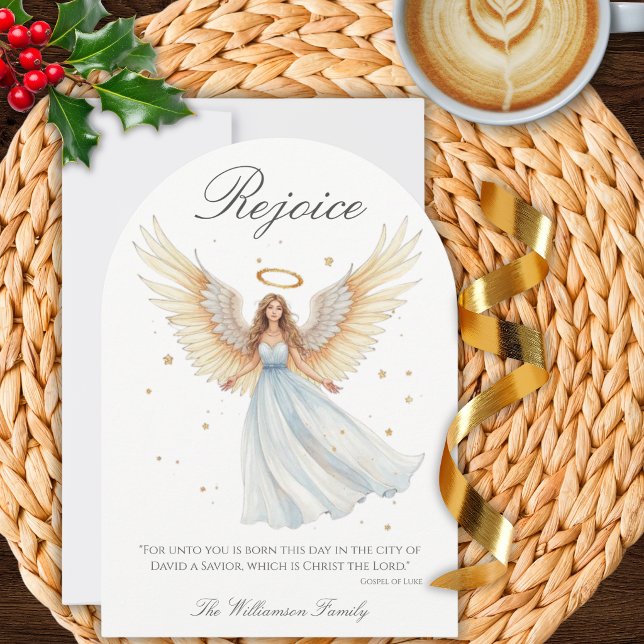 Cartão de Natal Versículo da Bíblia Anjo de Natal (Criador carregado)